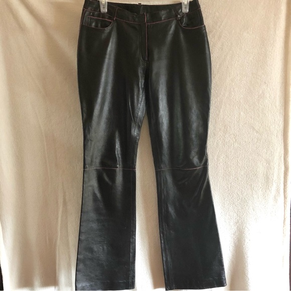 Betsey Johnson Pants - Betsey Johnson leather bootcut pants black